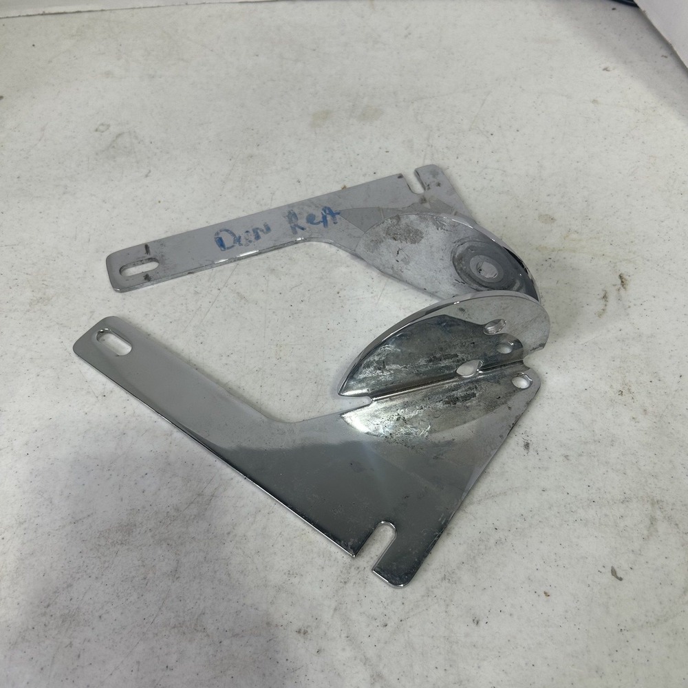 Chrome Steel Motorcycle License Plate Side Mount Brackets Set Slotted Set of 2